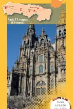 Pelgrimsroute Wandelkaart Camino Frances, wandelen naar Santiago de Compostela | CNIG Instituto Geográfico Nacional