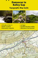 Wandelgids 1503 Topographic Map Guide Appalachian Trail Damascus to Bailey Gap | National Geographic