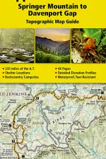 Wandelgids 1501 Topographic Map Guide Appalachian Trail Springer Mountain to Davenport Gap | National Geographic