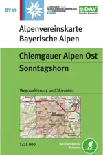 Toerskikaart BY19 Chiemgauer Alpen Ost Sonntagshorn weg ski | Alpenverein