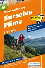 Mountainbikekaart 9 Surselva Flims MTB kaart | Hallwag