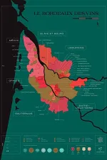 Scratch Map Bordeaux Carte du vin | Wijnkaart | 50 x 70 cm | 1020 Dégustations