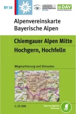 Toerskikaart BY18 Chiemgauer Alpen Mitte weg ski Hochgern, Hochfelln | Alpenverein