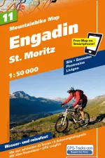 Mountainbikekaart 11 Engadin St. Moritz MTB kaart | Hallwag