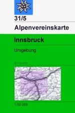 Toerskikaart 31 5S Alpenvereinskarte Innsbruck omg. ski | Alpenverein