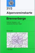 Toerskikaart 31 3S Alpenvereinskarte Brennerberge ski | Alpenverein