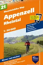 Mountainbikekaart 21 Appenzell Rheintal MTB kaart | Hallwag