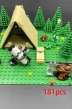 Buiten Kamperen Avonturen Speelset 181 Stuks Miniatuur Tent, Verrekijker, Kampvuur en Meer Geschikt voor LEGO en Ander Bouwspeelgoed Educatief en Creatief Speelgoed voor Kinderen vanaf 3 Jaar