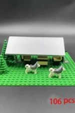 Buiten Kamperen Picknick Speelset 106 stuks Miniatuur Tent, BBQ Grill, Opvouwbare Stoelen Geschikt voor LEGO en Ander Bouwspeelgoed Educatief en Creatief Cadeau voor Kinderen